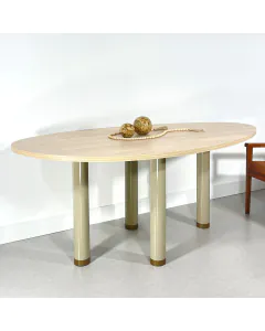 Mesa de Jantar Orgânica em Madeira e Ferro Organn