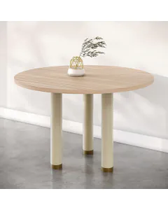 Mesa de Jantar Redonda em Madeira e Ferro Organn