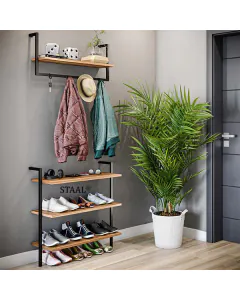Conjunto cabideiro e sapateira Loft