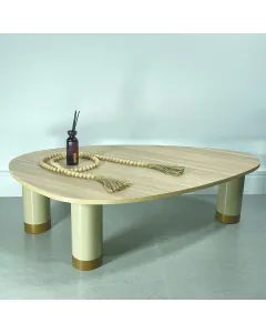 Mesa de Centro Orgânica em Madeira e Ferro Organn