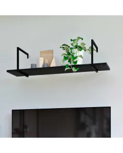 Prateleira Moderna Tampo Preto Loft P 