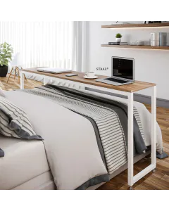 Mesa Industrial Branca com Rodinhas HUB 